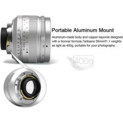 7artisans 50mm F1.1 Fixed Lens (Leica M-mount) Gümüş