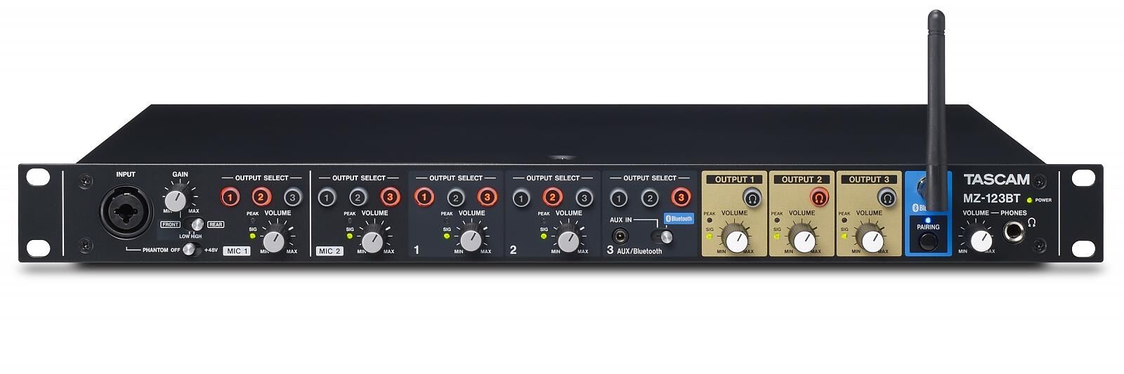 Tascam MZ-123BT Bluetooth Özellikli Çok Bölgeli Ses Mikseri