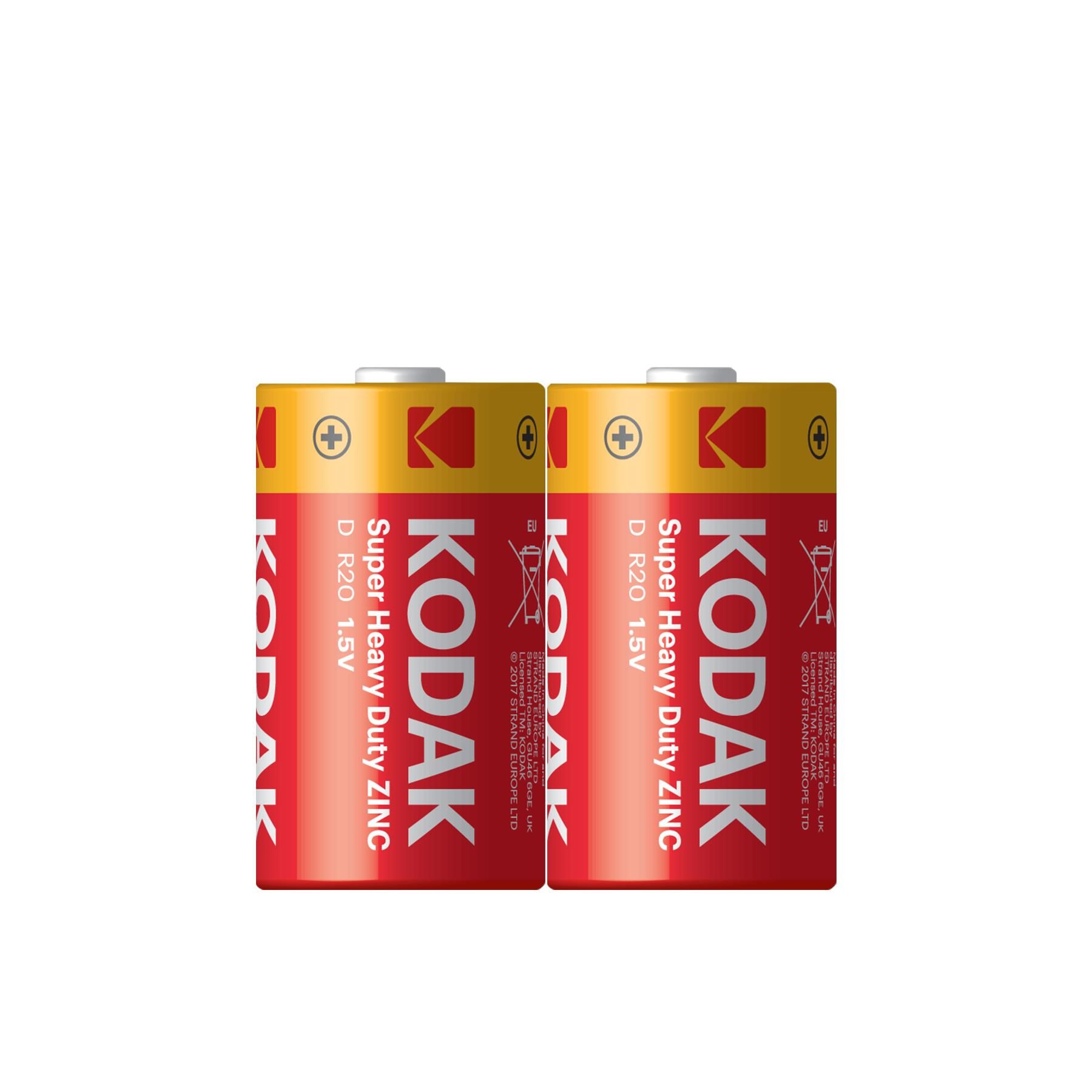 Kodak 2 Adet Shrink Çinko Karbon Büyük Pil-D