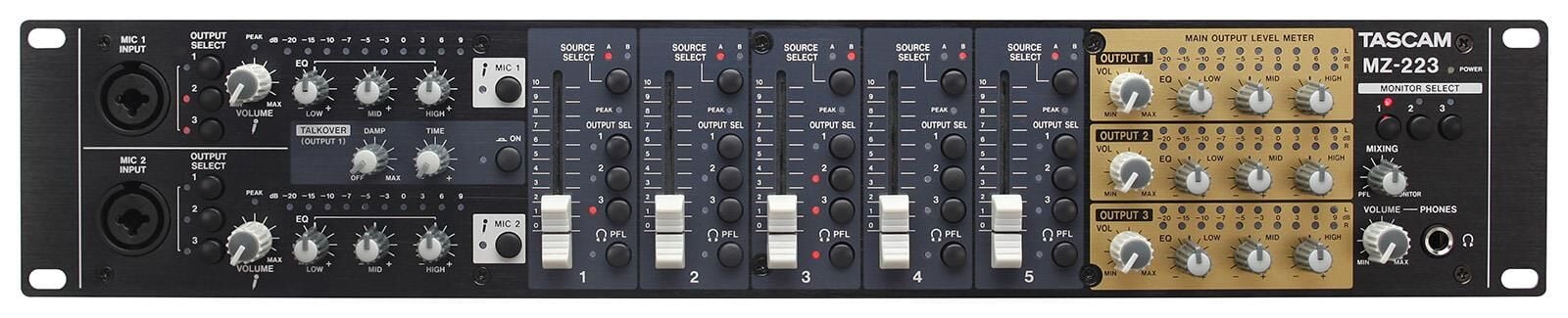 Tascam MZ-223 5 Kanallı Raf Tipi Çok Bölgeli Mikser