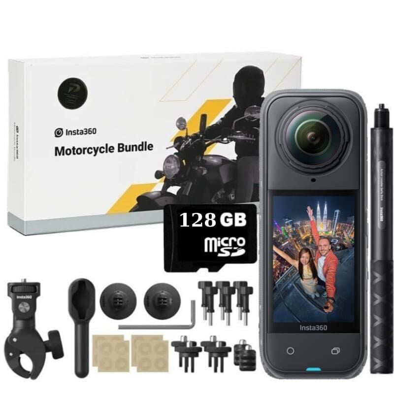 Insta360 X5 360 Derece 8K Aksiyon Kamera Motosiklet Kit (128GB)