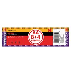 Kodak 8+4 Shrink Çinko Karbon Kalem Pil-AA