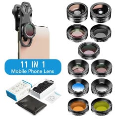 APEXEL 11'i 1 Arada Cep Telefonu  İphone & Android İçin Akıllı Telefon Lens Kiti