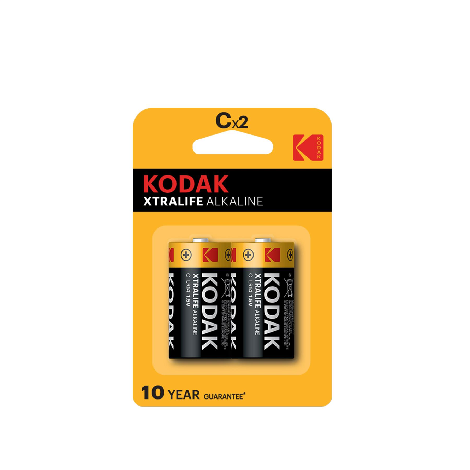 Kodak 2 Adet Xtralife Alkalin Orta Pil-C