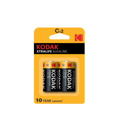 Kodak 2 Adet Xtralife Alkalin Orta Pil-C