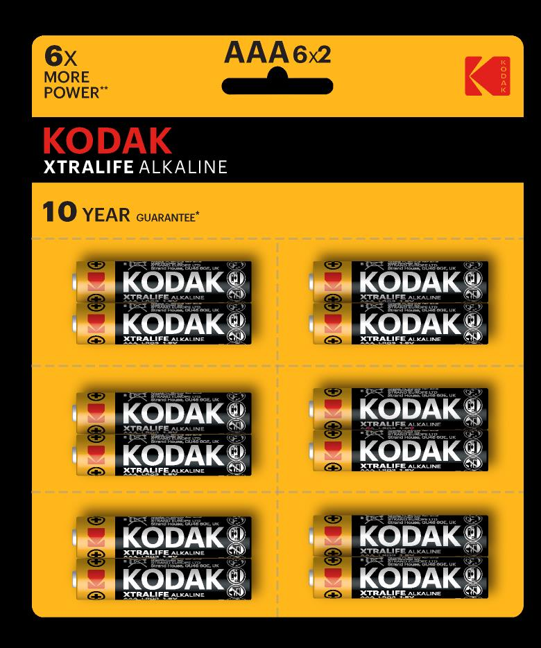 Kodak Xtralıfe 12 Adet Alkalin ince Pil - 6x2-AAA