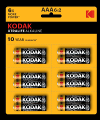 Kodak Xtralıfe 12 Adet Alkalin ince Pil - 6x2-AAA