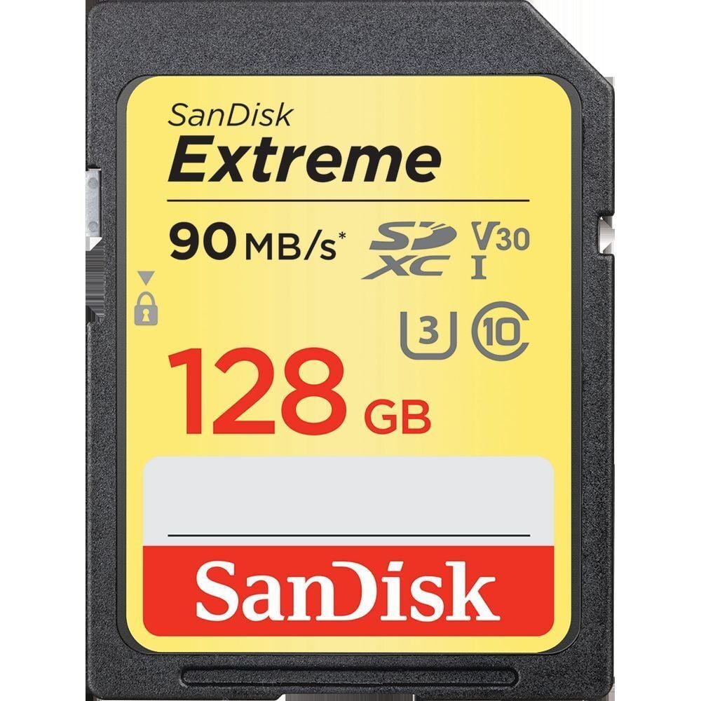 Sandisk 128GB Extreme 90MB/s UHS-I SDXC Hafıza Kartı