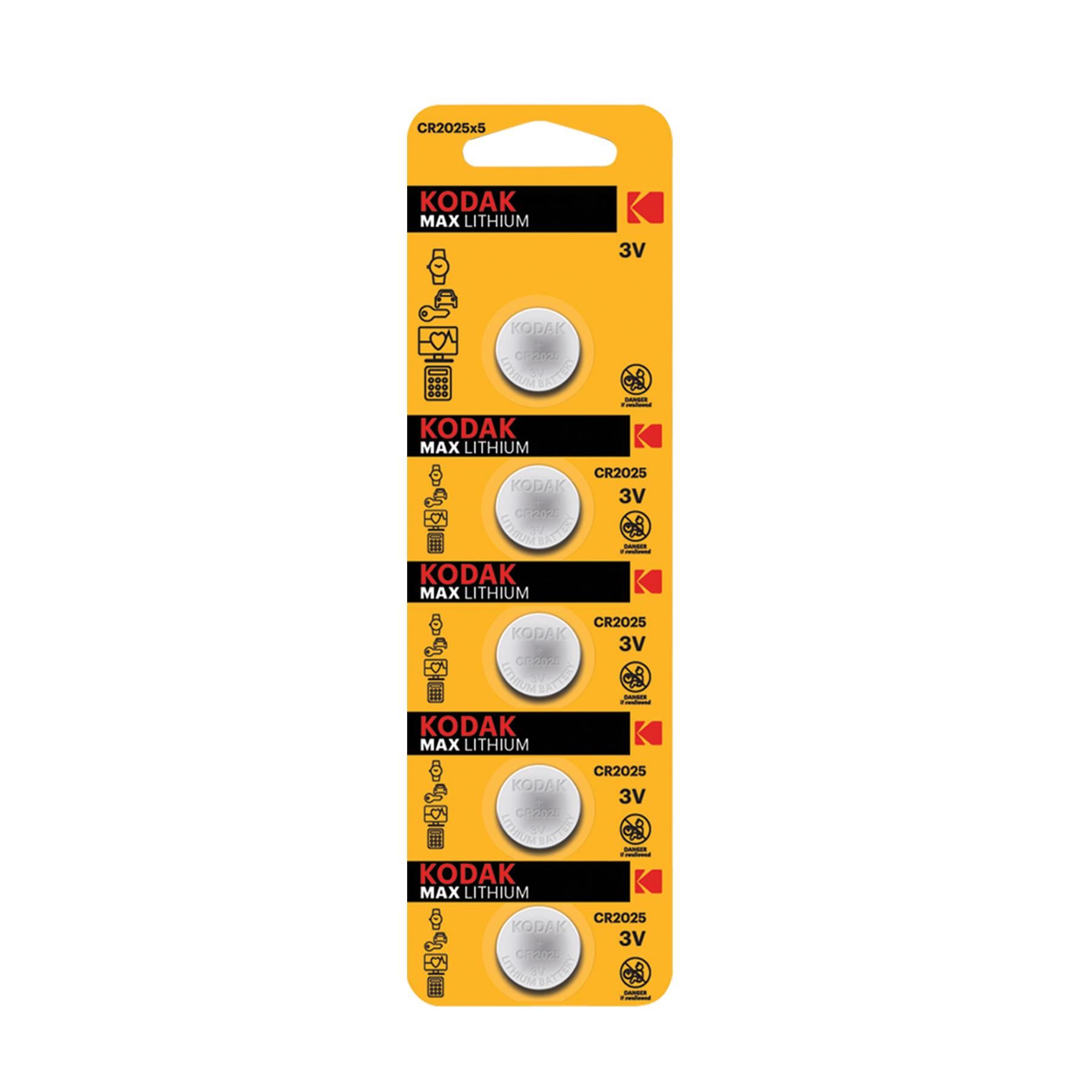 Kodak 5 Adet Ultra Lityum  Para Pil-CR2025