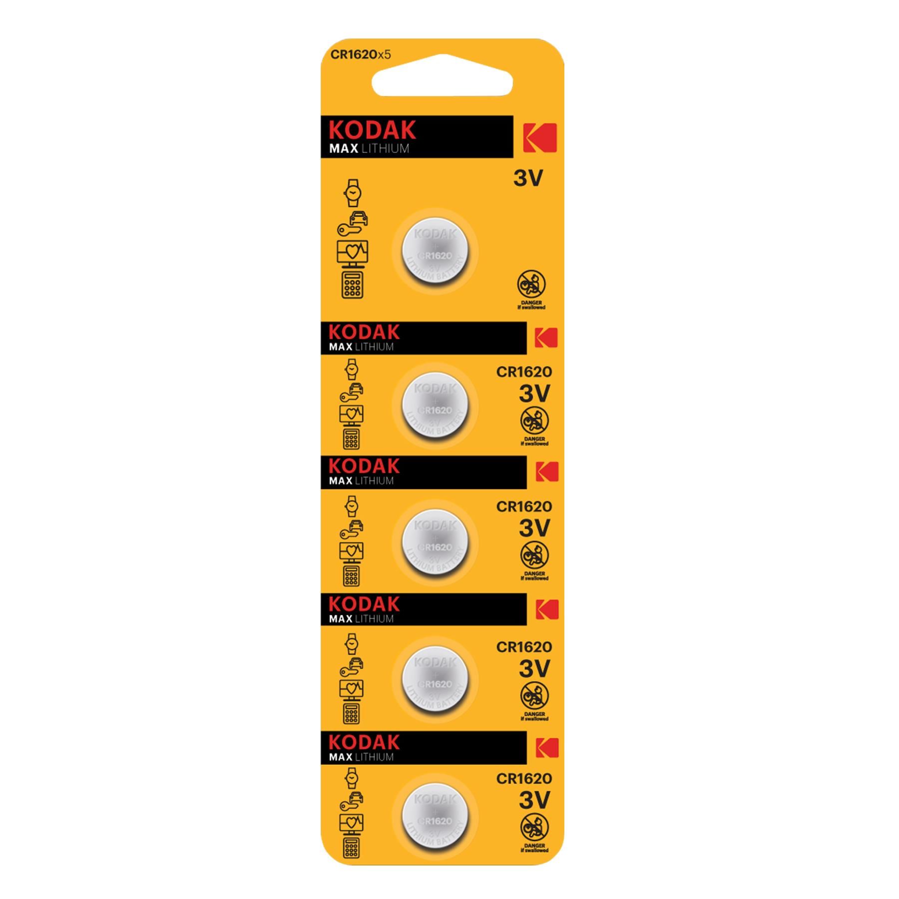 Kodak 5 Adet Ultra Lityum Para Pil-CR1620