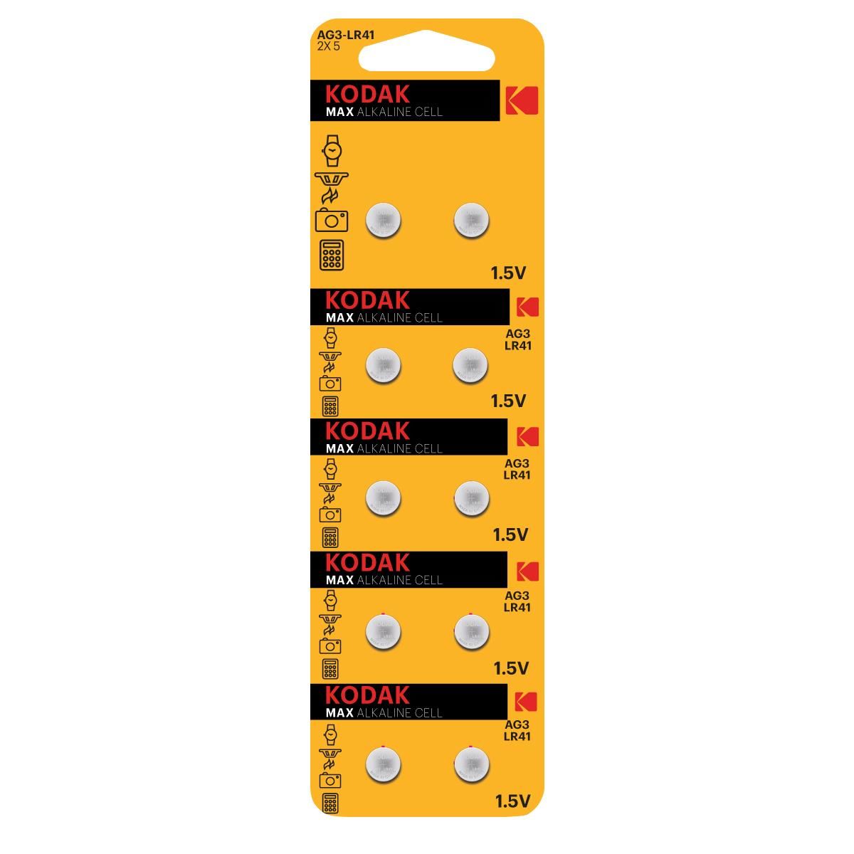 Kodak Max Alkaline 10 Adet  AG3-LR41 Düğme Pil