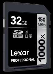 Lexar 32GB 1000X 150mb/sn UHS-II SDHC Hafıza Kartı