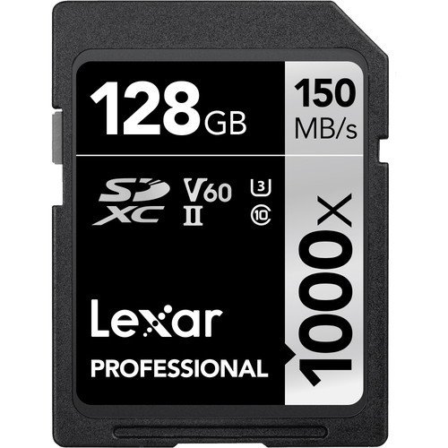 Lexar 128GB 1000X150mb/sn UHS-II U3(v60 SDXC Hafıza Kartı