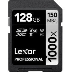 Lexar 128GB 1000X150mb/sn UHS-II U3(v60 SDXC Hafıza Kartı