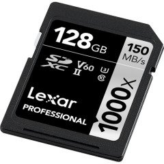 Lexar 128GB 1000X150mb/sn UHS-II U3(v60 SDXC Hafıza Kartı