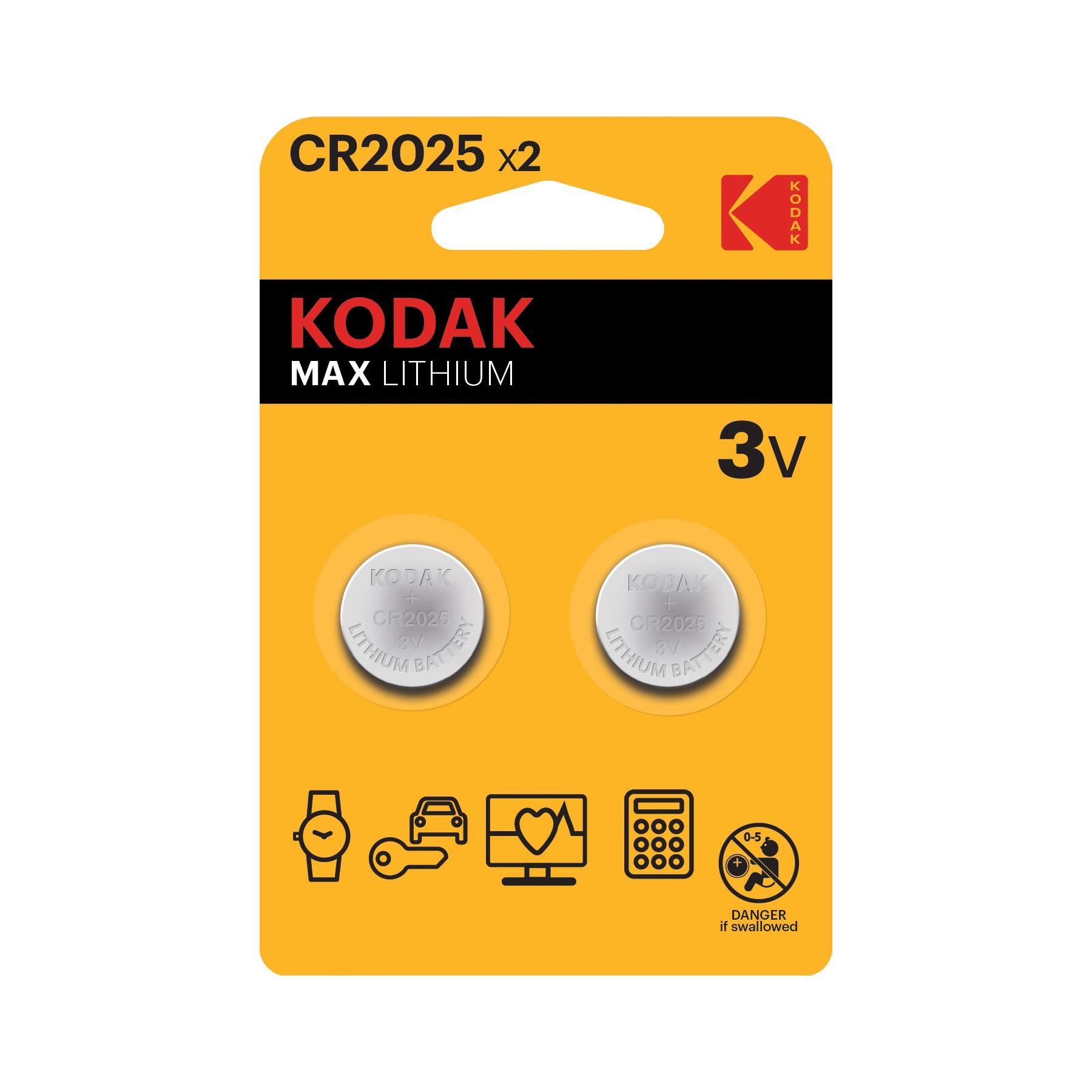 Kodak 2 Adet Ultra Lityum CR2025  Para Pil