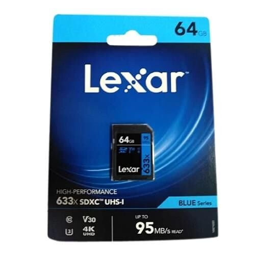 Lexar 64GB 633X 95mb/sn UHS-I SD Hafıza Kartı