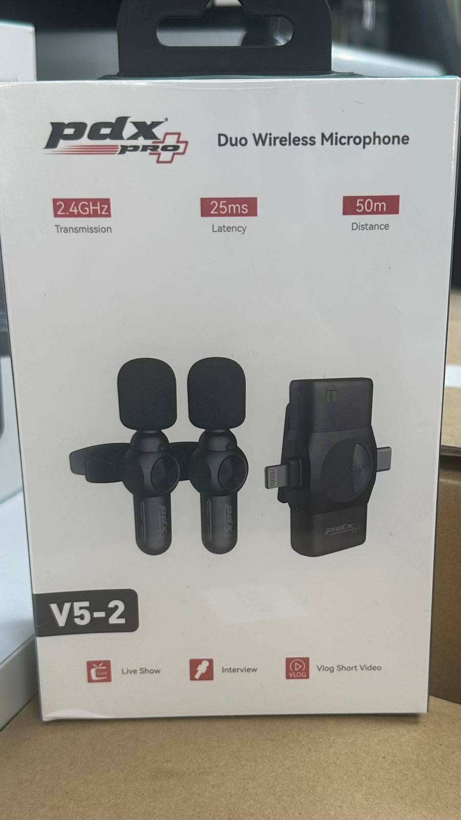 PDX PRO V5 ikili Kablosuz Yaka Mikrofonu