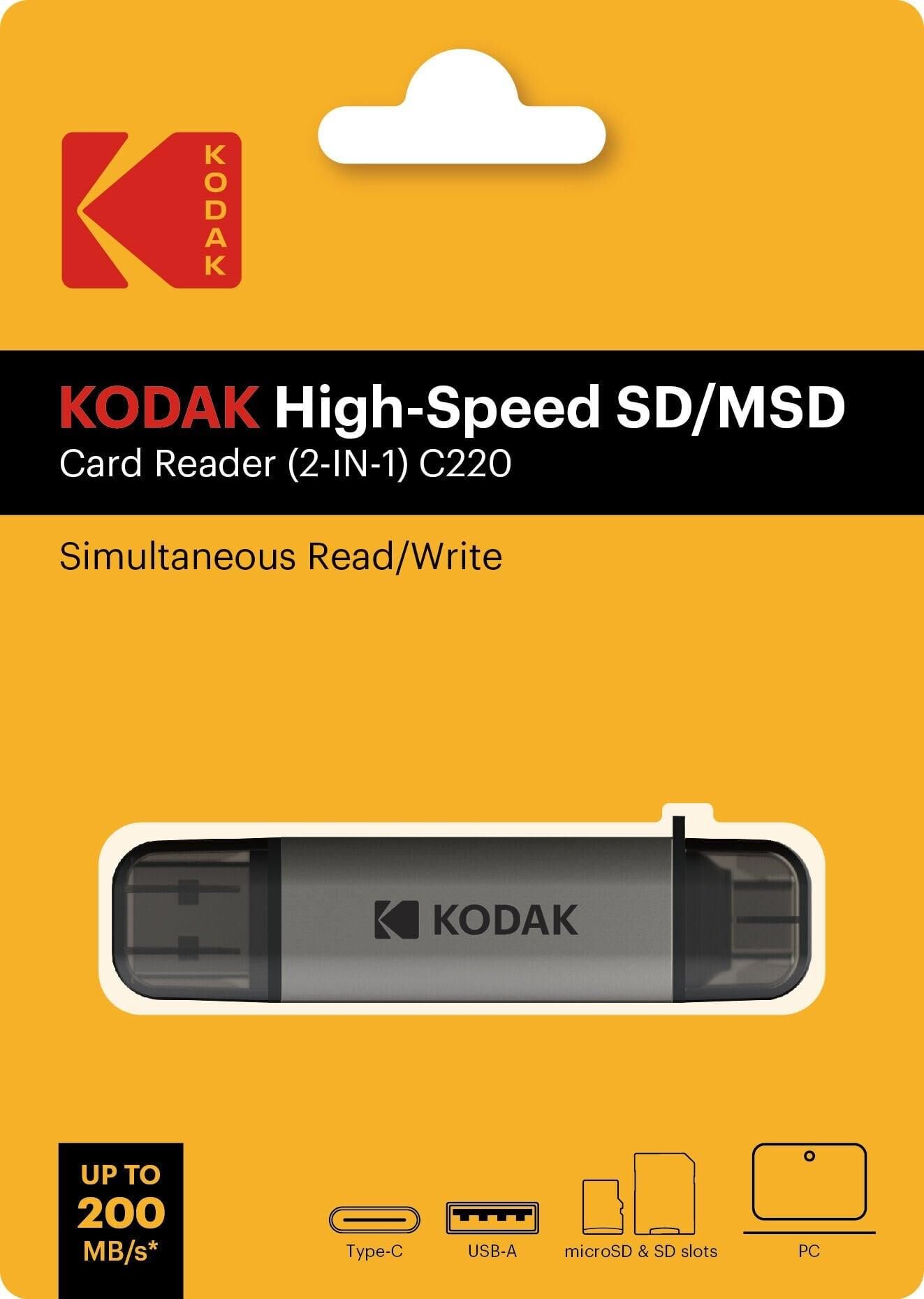 Kodak SD ve Micro SD Kart Okuyucu (2-IN-1) C220