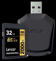 Lexar 32GB 2000X 300mb/sn UHS-II SDHC Hafıza Kartı