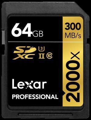 Lexar 64GB 2000X 300mb/sn UHS-II SDHC Hafıza Kartı