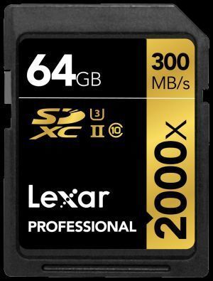 Lexar 64GB 2000X 300mb/sn UHS-II SDHC Hafıza Kartı
