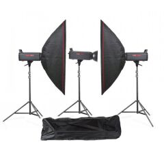 Star 600W 3'lü Stüdyo Paraflaş Set