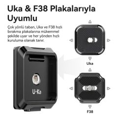 Ulanzi UKA03 Quick Release Base Plate Hızlı Bağlantı Tabanı Uka F38 Arca Uyumlu 4 Yönlü - C018