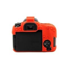 Sanger Canon 77D Uyumlu Silikon Kılıf (Kırmızı)