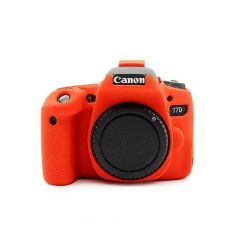 Sanger Canon 77D Uyumlu Silikon Kılıf (Kırmızı)