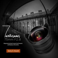 7artisans 7.5mm F2.8 APS-C Fisheye Fixed Lens (M43 Panasonic ve Olympus Mount)