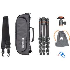 3 Legged Thing Leo 2.0 Carbon Fiber Tripod ve AirHed Pro Lever Kafa (Gri)