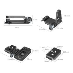 SmallRig 4696 NP-F Pil Adaptörü Montaj Plakası Kiti Aynasız Kameralar için
