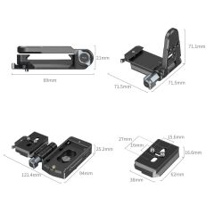 SmallRig 4696 NP-F Pil Adaptörü Montaj Plakası Kiti Aynasız Kameralar için