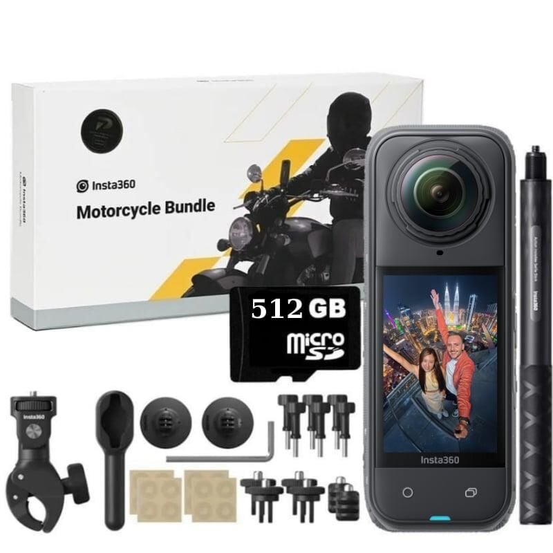 Insta360 X5 360 Derece 8K Aksiyon Kamera Motosiklet Kit (512GB)