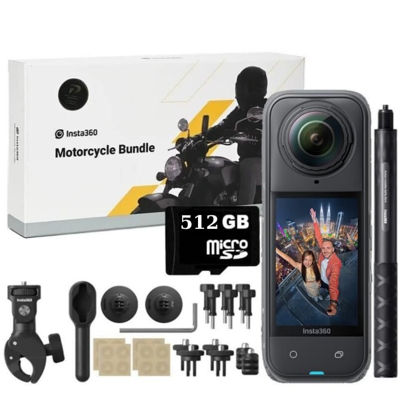 Insta360 X5 360 Derece 8K Aksiyon Kamera Motosiklet Kit (512GB)