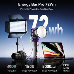 Photoolex Energy Bar Pro 72Wh Taşınabilir Güç Ünitesi ve Kamera Rig Bataryası - TF-PH-052GR-S