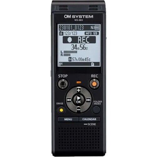 OM System Dijital Ses Kayıt Cihazı WS-883 Siyah 8GB