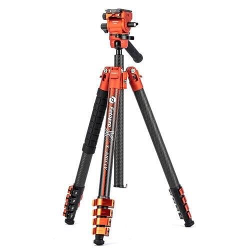Fotopro X Airfly Video Fiber Karbon Tripod (Turuncu)