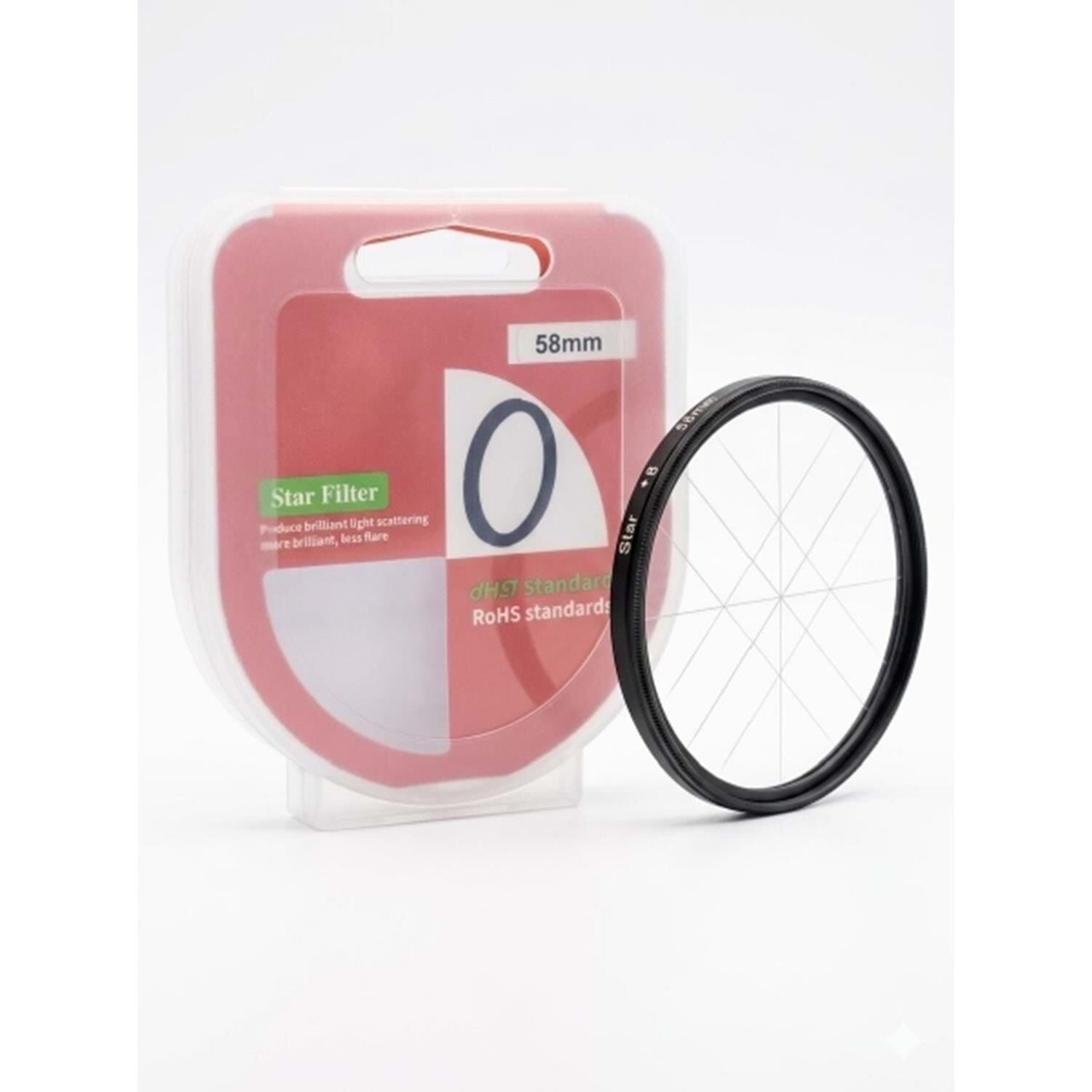 DP 55mm Yıldız Filtre 8x Efekt Filtre Özellikli Yüksek Kalite Alüminyum ve Optik Cam
