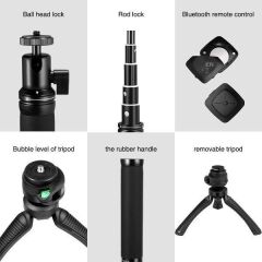 Fotopro X-POD Power Banklı Mini Tripod Pembe