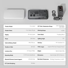 Photoolex Matrix 7 RGB 7 İnç 36W Profesyonel Video Fotoğraf ve Canlı Yayın LED Panel Işık - LS-174-01