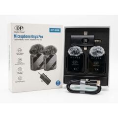 DP-M38 Wireless 3IN1 (Kablosuz Mikrofon) Type-C - Lightning -3,5mm Jak Çiftli Yaka Mikrofonu