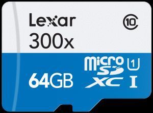 Lexar 64GB 300x MicroSDHC Hafıza Kartı