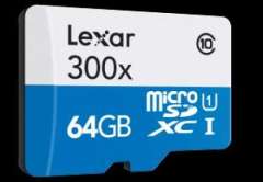 Lexar 64GB 300x MicroSDHC Hafıza Kartı