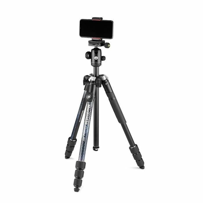 Manfrotto MKELMII4BMB-BH Black Alimünyum Traveller Tripod + Mobil Remote