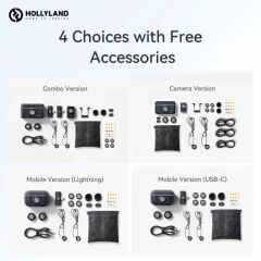 Hollyland Lark M2 Combo Kablosuz Mikrofon Sistemi