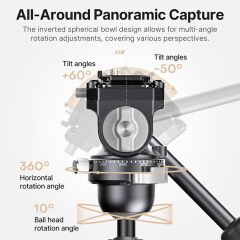 Ulanzi TT09 VideoGo Carbon Fiber Travel Video Tripod