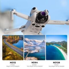 K&F  DJI Mini 4 Pro Filtre Kiti 6'lı Paket (CPL + ND8 + ND16 + ND32 + ND64 + ND128)