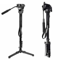 Kingjoy MP208F Monopod + VT-1510 Video Kamera Tripod Başliği + M3 360° Dönebilen Monopod Tabani